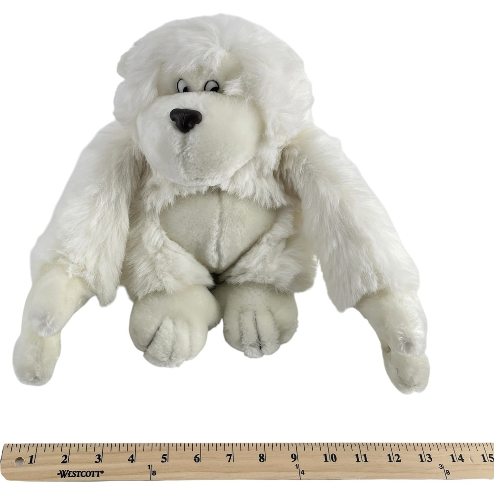 Vintage 80s White Side-Eye Gorilla Plush Yeti Snow Riller Monkey